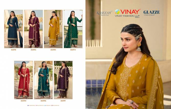 Vinay Kaseesh Glazze Heavy New Exclusive Wear Salwar Jacquard Kameez Collection